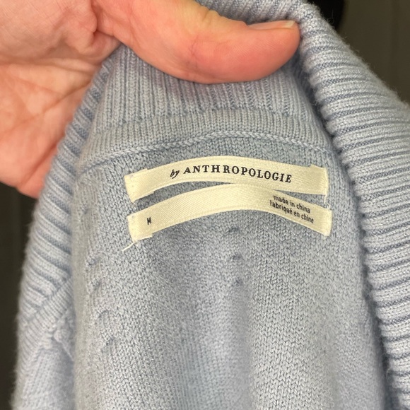 Anthropologie Light Blue Textured Cardigan - Picture 8 of 12